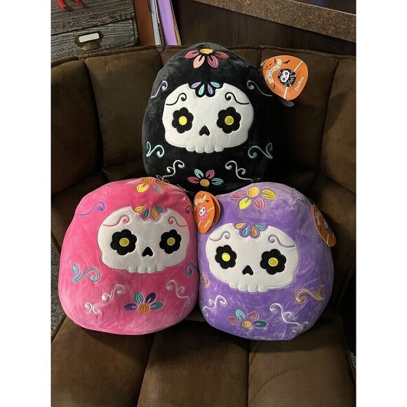 Squishmallow 12” Sugar Skull Set Delfina Daria Marcita...
